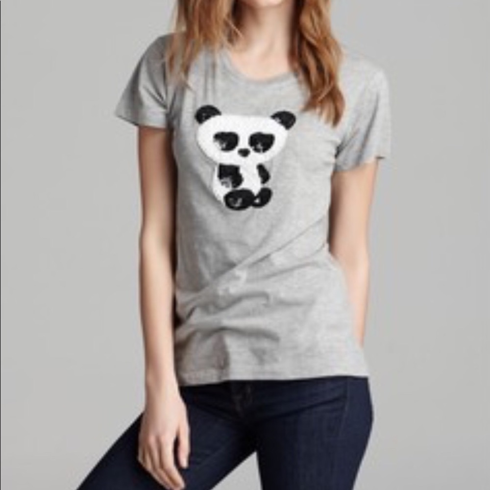 French Connection Beaded Panda Shirt - Sz XS